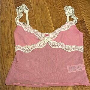 Edikted Pink Embellished Crop Camisole